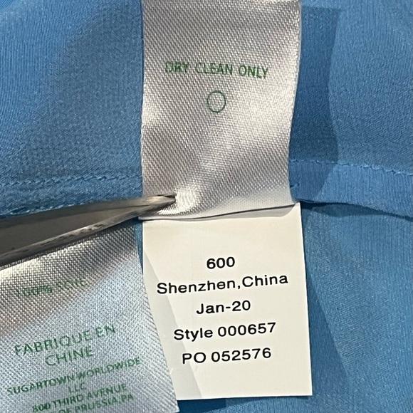 LILLY PULITZER Elsa Silk Top Caribbean Blue MSRP $178 - Picture 13 of 16